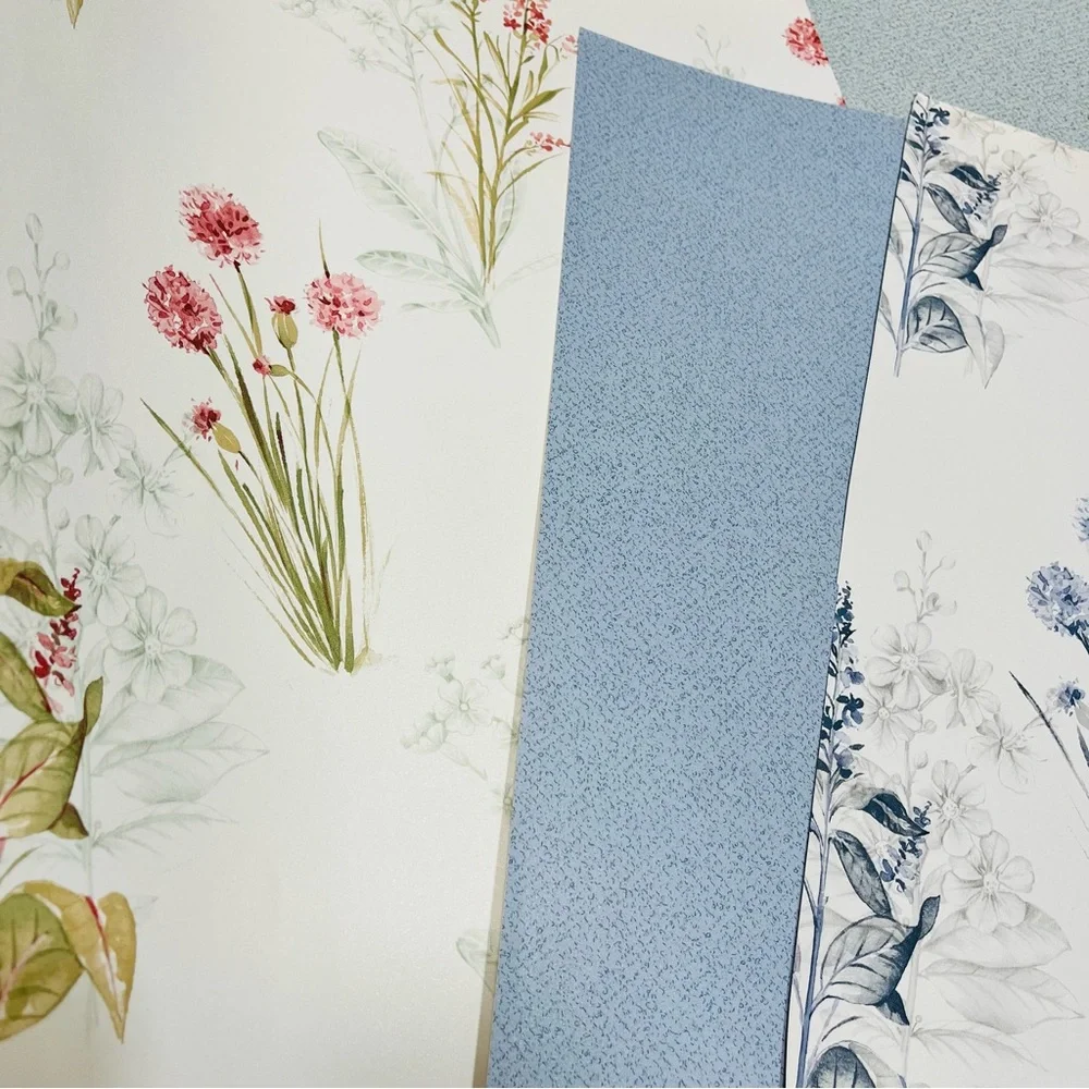 10 Large Floral Patterned Multicolor Wallpaper Sheets Samples DIY Crafts Bundle